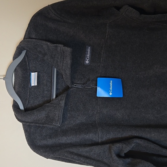 NWT Columbia Gray Quarter Zip Fleece Jacket Size Large - Picture 2 of 9